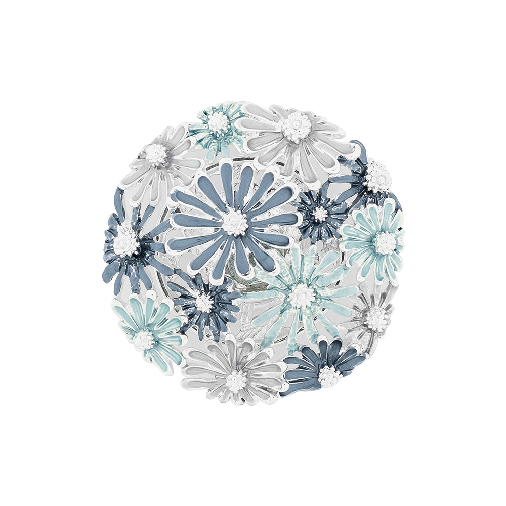 Фото Брошь Хризантемы Fiore Luna Classic XZ0985.21 BL/S