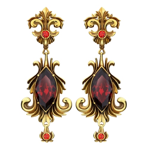 Фото Серьги Barocco Granato Fiore di Firenze OR190520 GRANATO