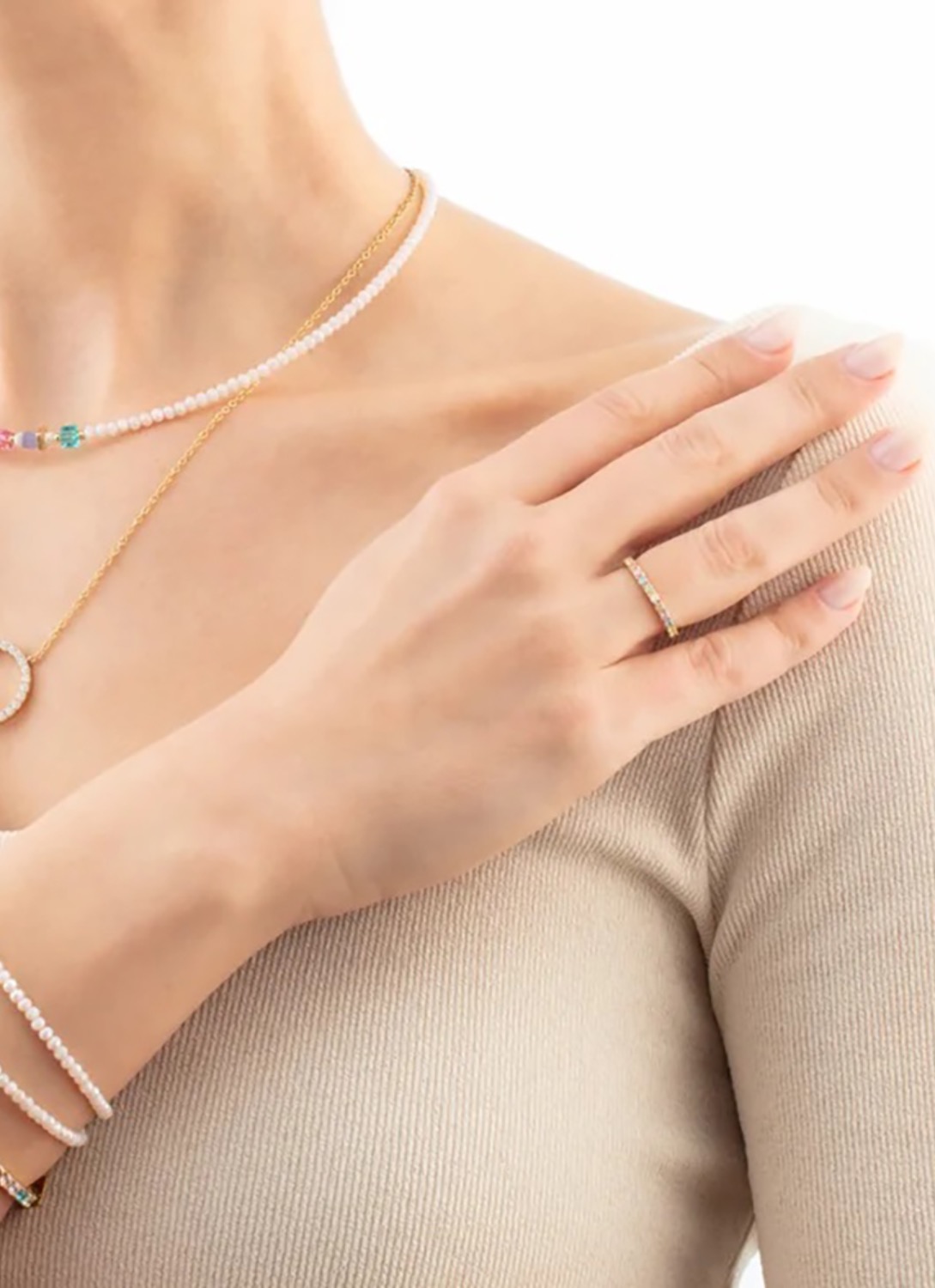 Фото Кольцо Multicolour Pastel Gold Coeur de Lion 0146/40-1590 54