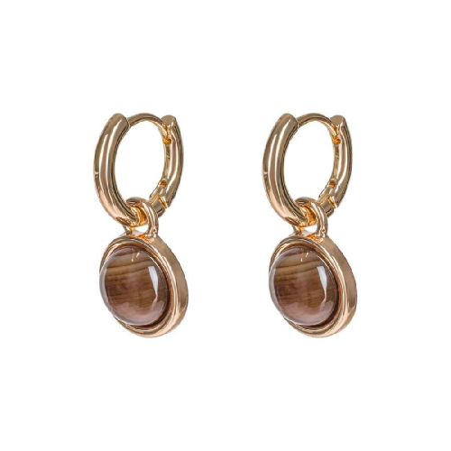 Серьги COFFE AGATE Fiore Luna LE1112 BR/G