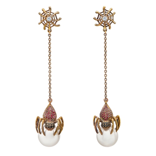 Фото Серьги Ragno Art Nouveau piccolo Fiore di Firenze OR2210-1 GRANAT