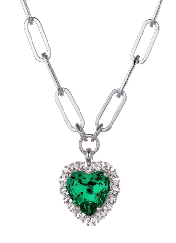 Фото Колье SIMONA SS EMERALD GREEN / CRYSTAL Dyrberg Kern 430021