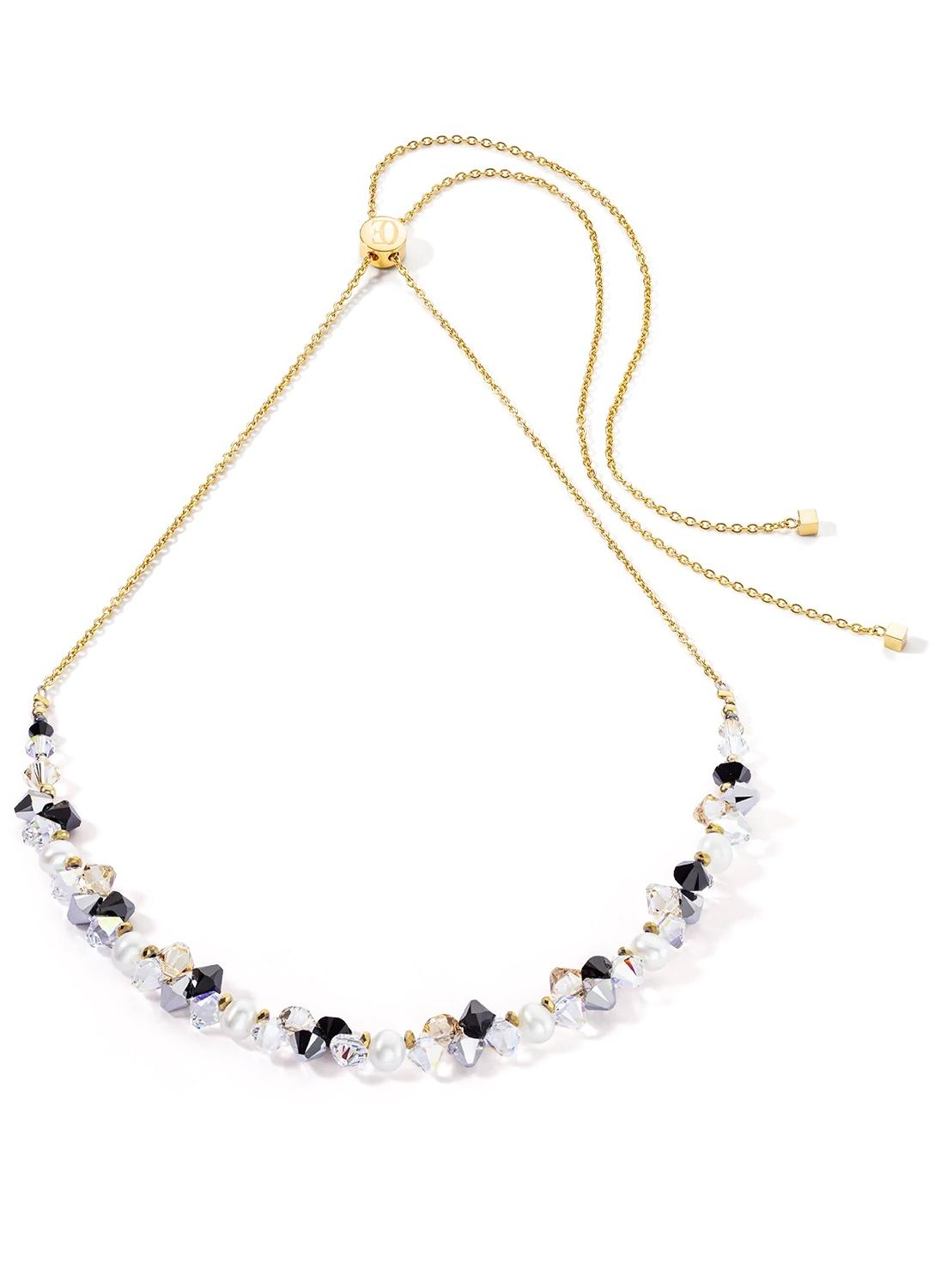 Колье Dancing Crystals & Pearls Black-Crystal Coeur de Lion 1124/10-1318