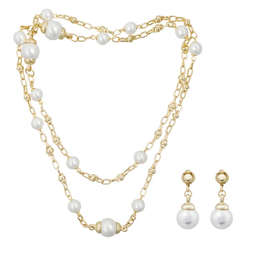 Комплект колье+серьги Fiore Luna SG200097E-001 G