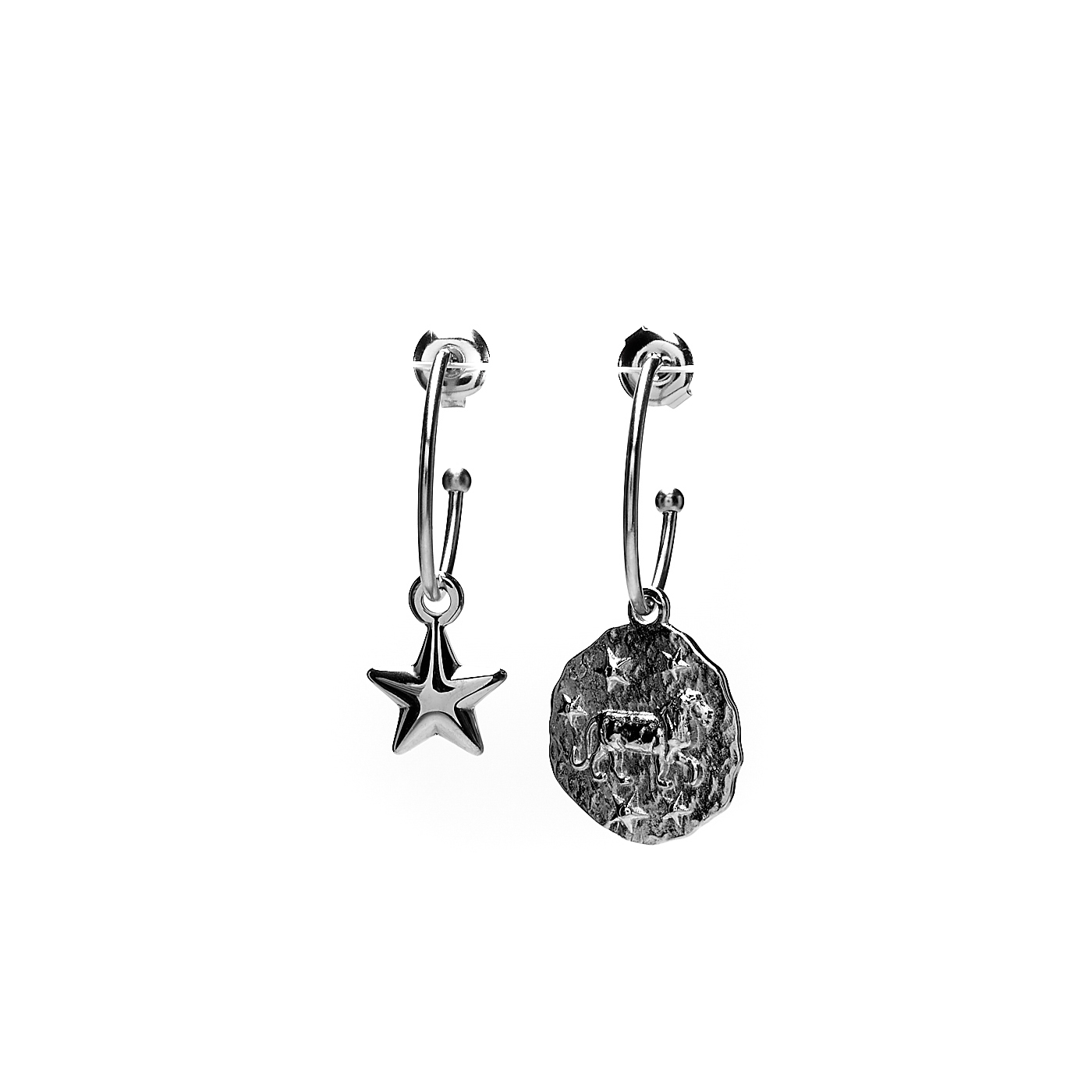 Фото Серьги Moon Paris Ikita асимметричные созвездие Лев MIK-1902-012