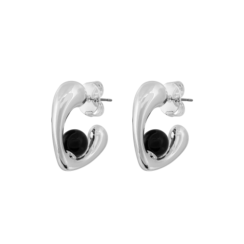 Серьги BLACK EPOXY Fiore Luna ACE31651-02 S