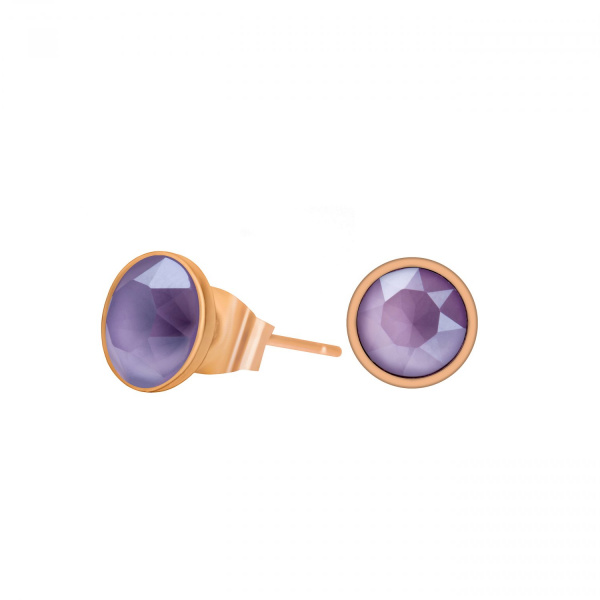 Фото Пусеты Crystal Lilac Kristal Fiore Luna SWE298 CL RG