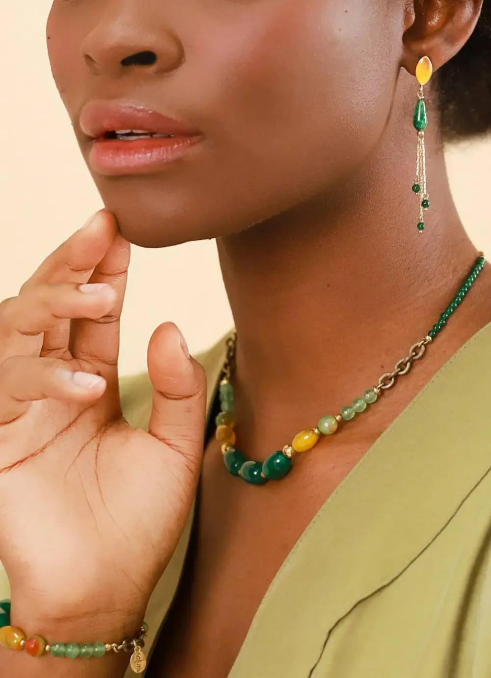 Фото Серьги Agata verde Nature Bijoux NB24.1-12CP79064
