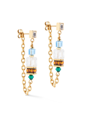 Фото Серьги Sunray Cube Couture gold multicolour Coeur de Lion 3020/21-1516