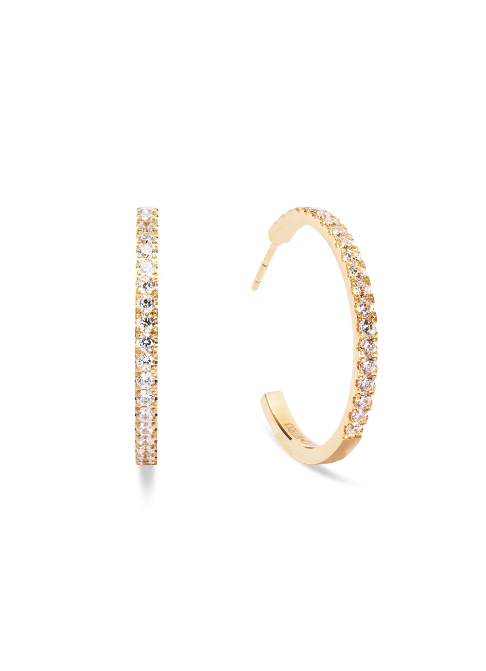 Фото Серьги Hoop Crystal-Gold Coeur de Lion 0147/23-1816