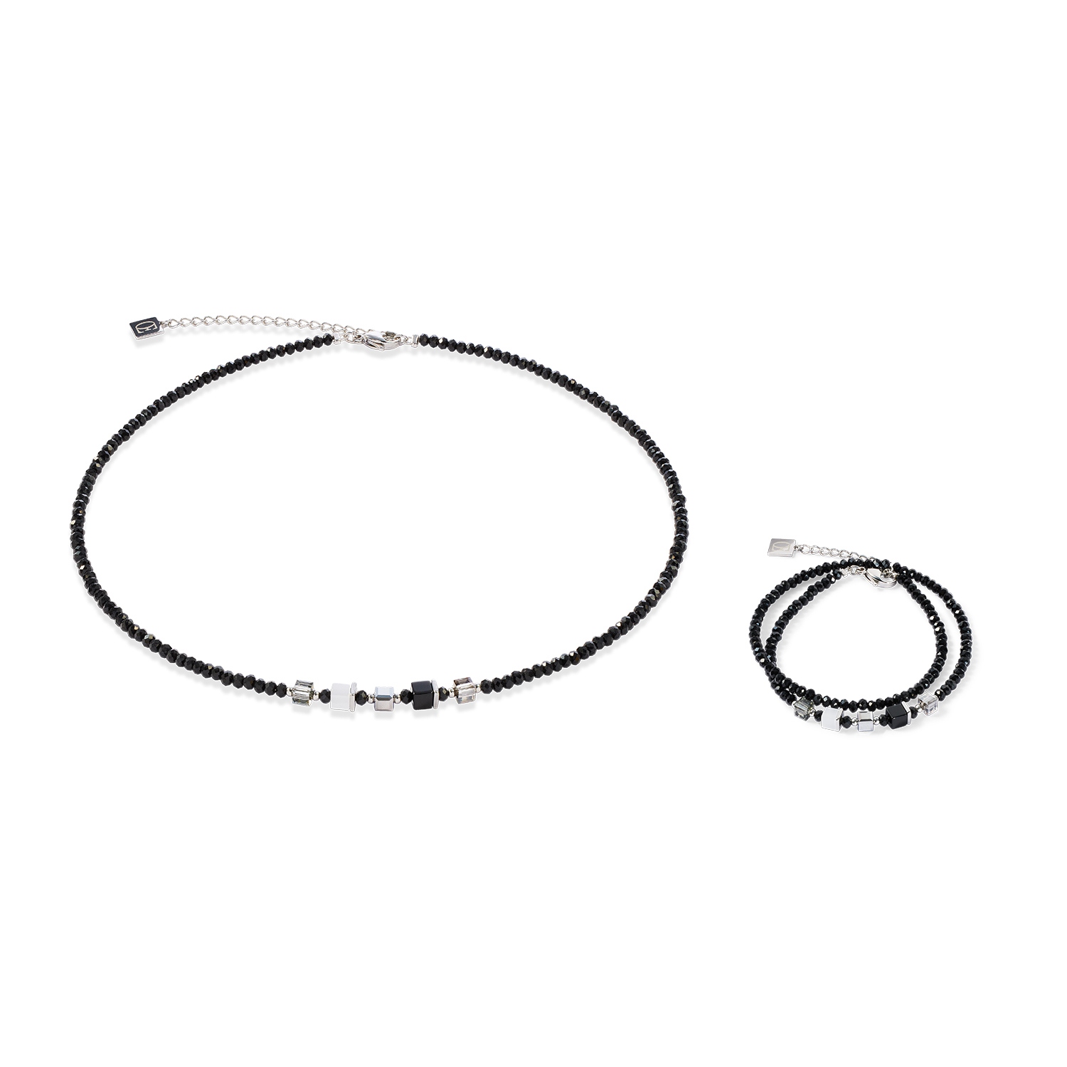 Фото Браслет 2в1 Joyful Colours Update silver-black Coeur de Lion 4464/30-1300