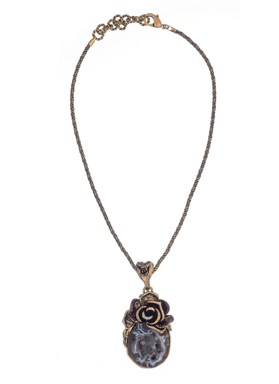 Фото Колье Alcozer&J друза агата шпинель Swarovski  AL2406-C148AP24