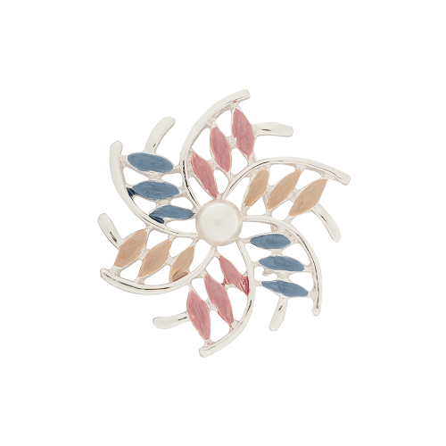 Брошь Цветок с жемчужиной