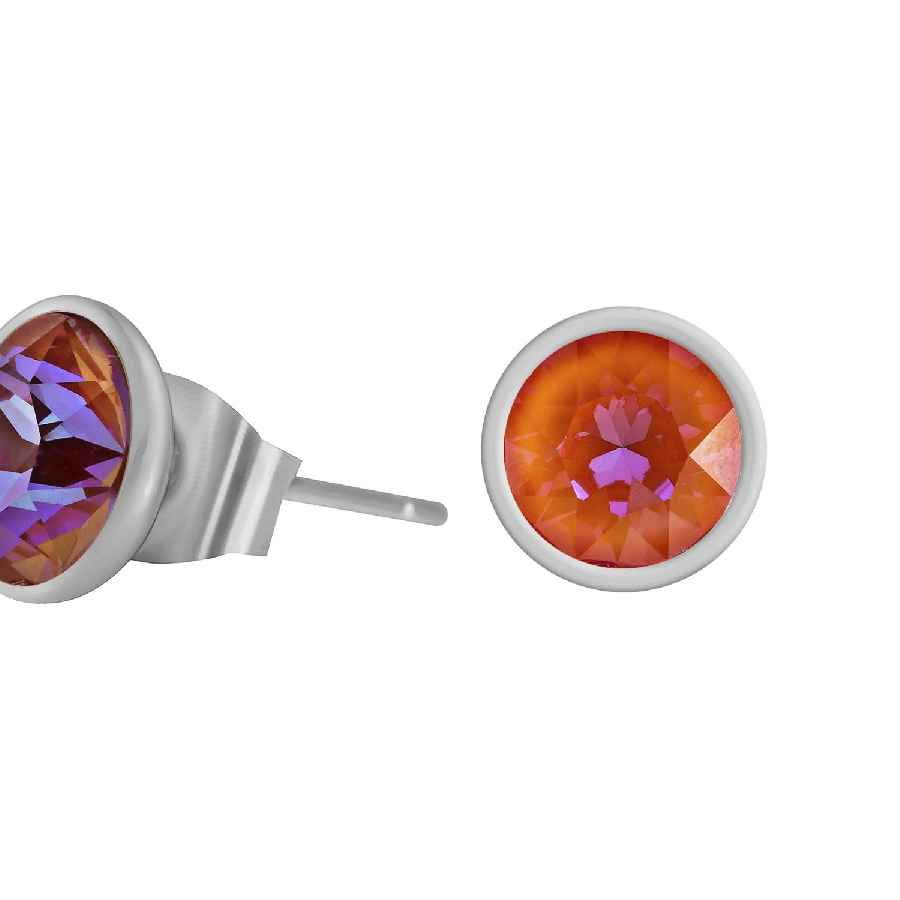 Фото Пусеты Orange Glow Delite Kristal Fiore Luna SWE298 OGD S