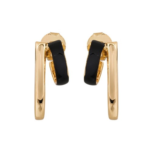 Серьги BLACK EPOXY Fiore Luna ACE23533-01 G