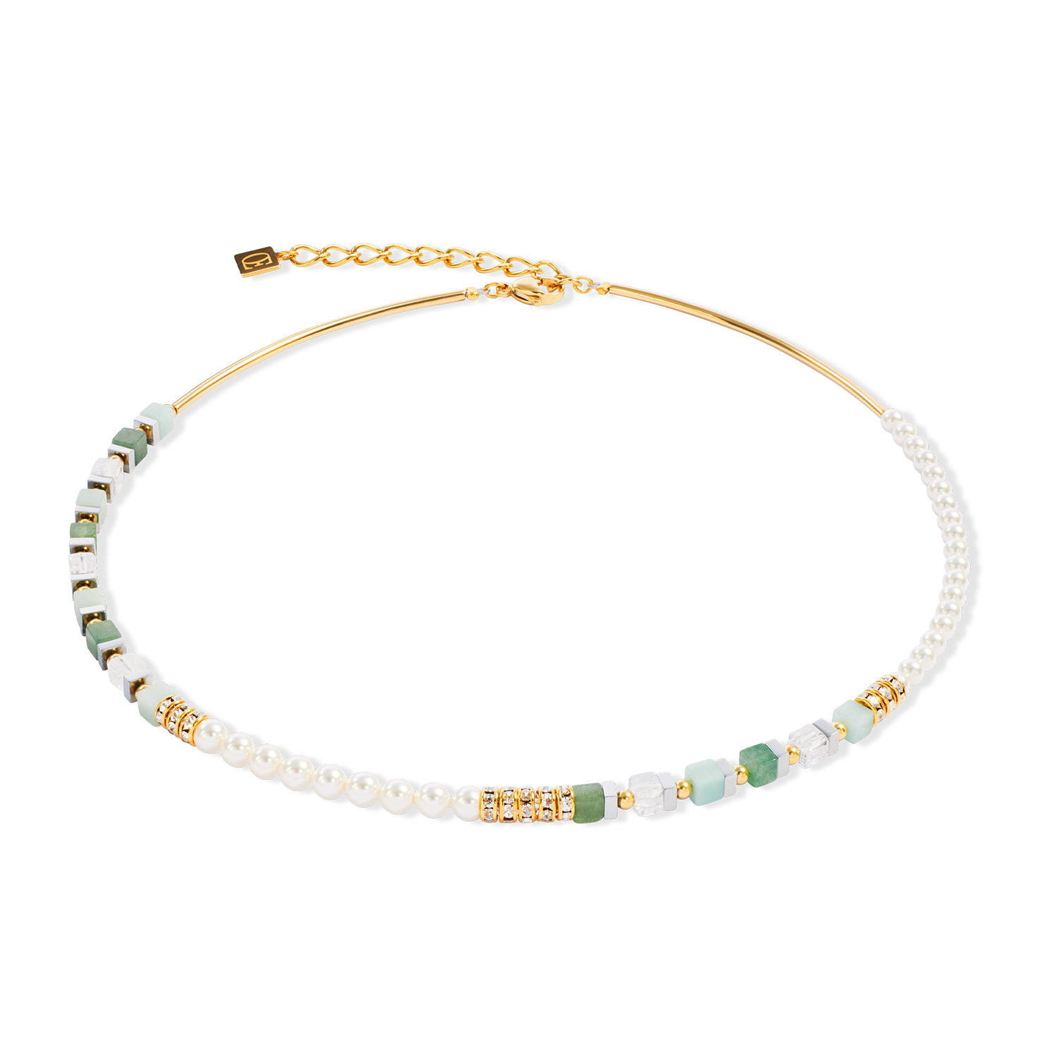 Фото Колье Fusion Offset gold green Coeur de Lion 4354/10-0500