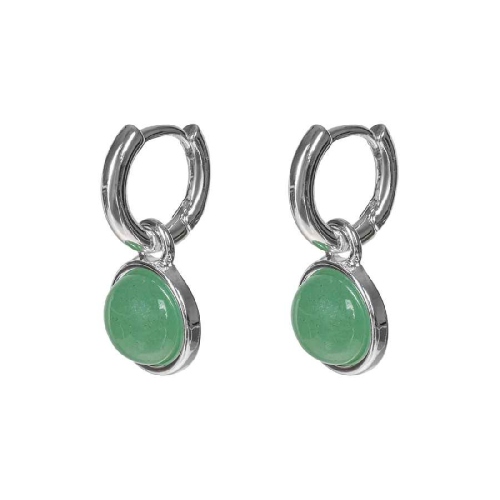 Серьги GREEN AVENTURINE Fiore Luna *LE1114 G/S