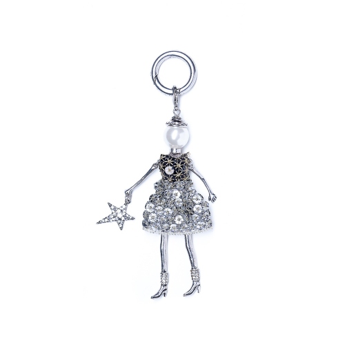Фото Брелок Miamelie, кукла Каролина, MiA-2202-P0222 серебристый