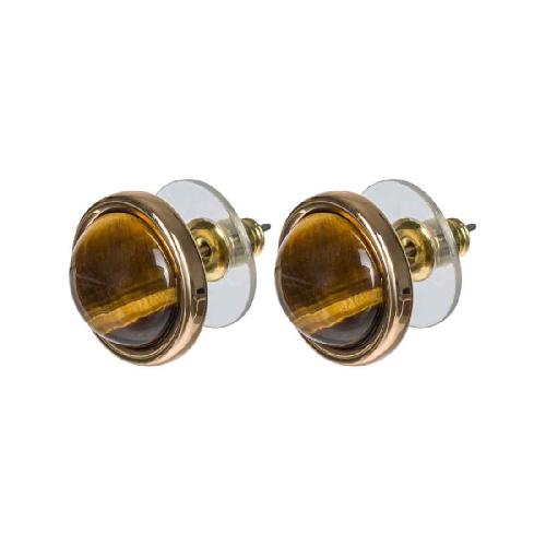 Пусеты TIGER EYE Fiore Luna LE1110 BR/G