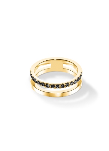 Фото Кольцо 17,2 Eternal Unity gold-black Coeur de Lion 0136/40-1316