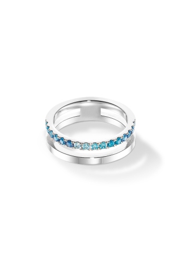 Фото Кольцо 19,1 Eternal Unity silver-blue Coeur de Lion 0136/40-0717 60