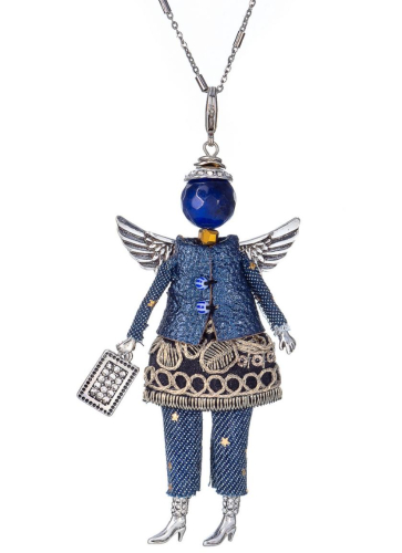 Фото Подвеска Miamelie кукла Николина с крыльями в чернильном платье