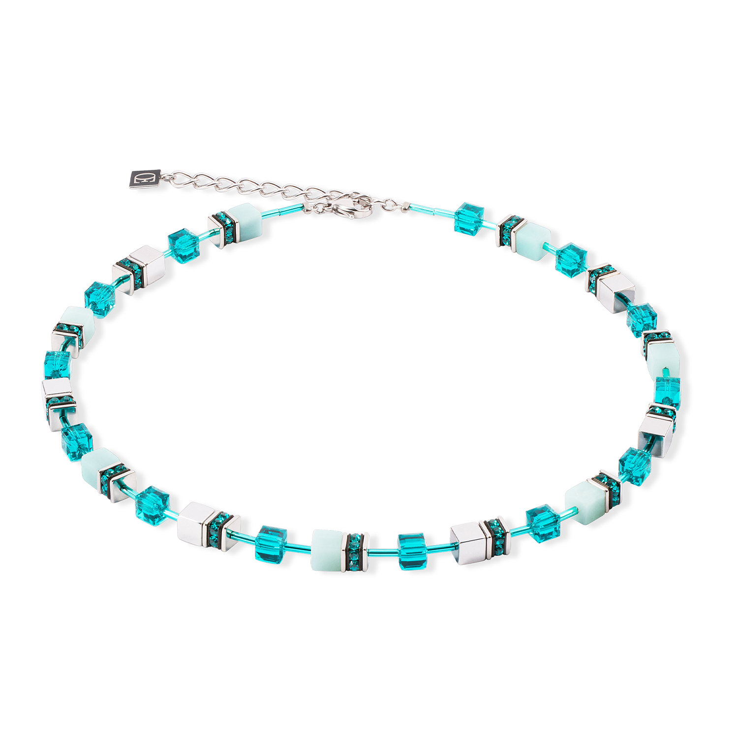 Фото Колье Dark Green-Silver Coeur de Lion 4010/10-0548