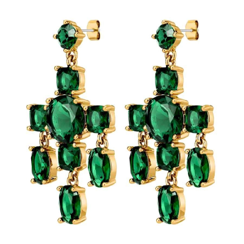 Серьги LEONORA SG EMERALD GREEN Dyrberg Kern 450001