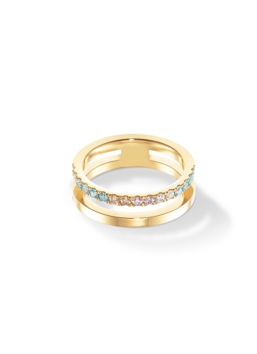 Фото Кольцо 17,8 Eternal Unity gold-multicolour pastel Coeur de Lion 0136/40-1590