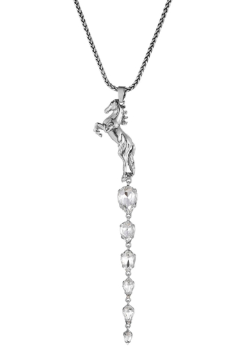 Фото Колье "Лошади" Claudio Canzian CC00205821 silver/cristal