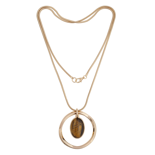 Колье TIGER EYE Fiore Luna LN5129 BR/RG