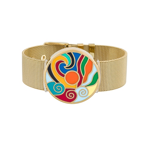 Браслет на металлическом ремешке Fiore Luna CB13784-3 G