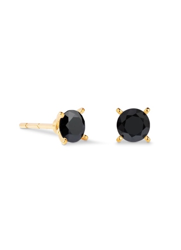 Фото Серьги Glam Dot 5 mm gold-black Coeur de Lion 0207/21-1316