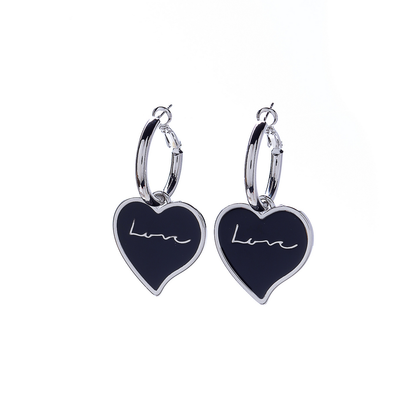 Фото Серьги Moon Paris Valentine с подвеской в форме сердца MVL-21.11-001 черный