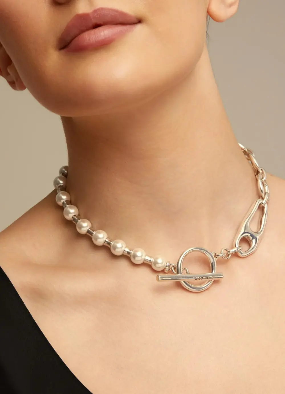 Ожерелье Pearl & Match с серебром UNOde50 COL1841BPLMTL0U