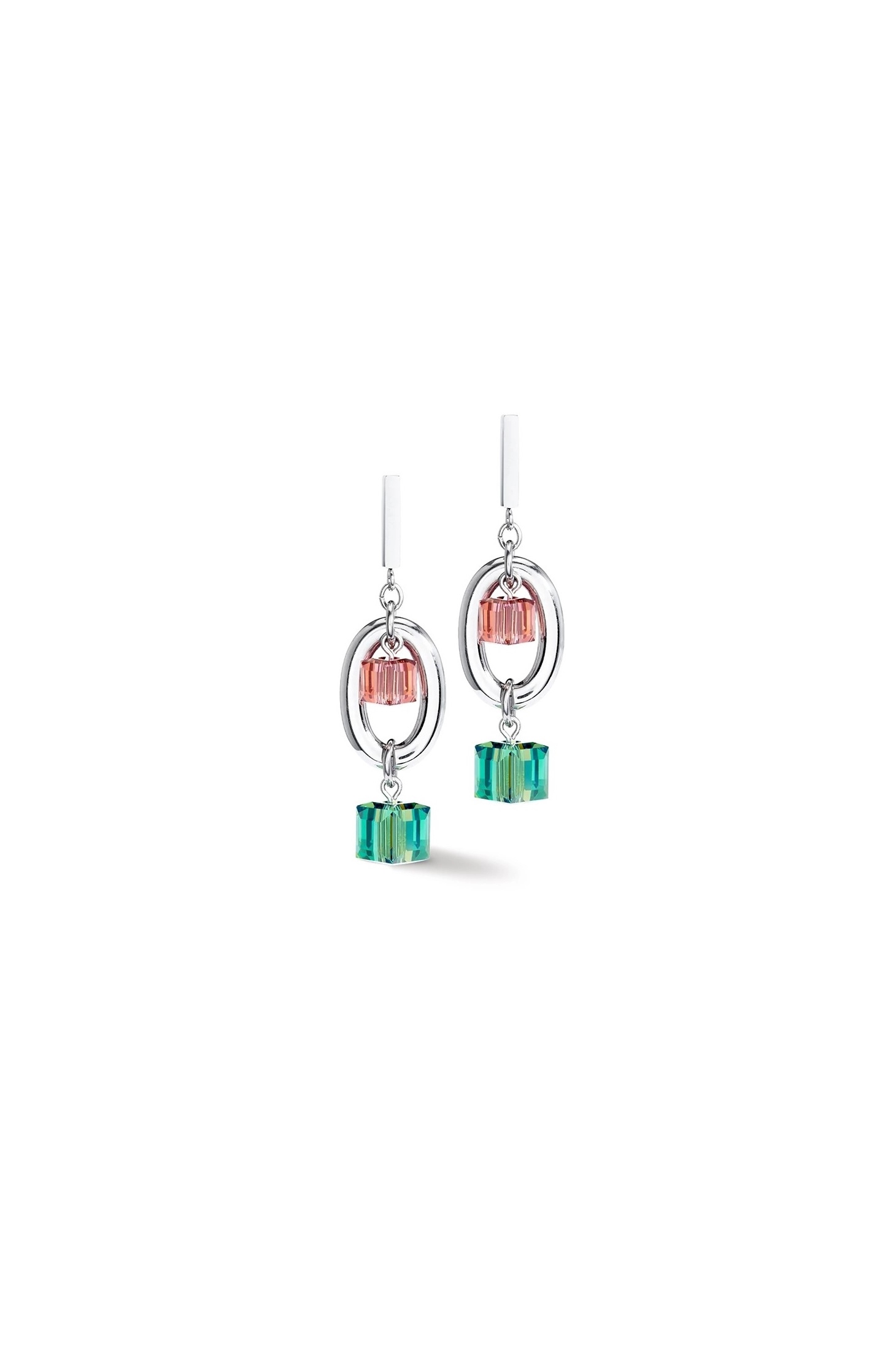 Серьги Multicolor Gemstone Coeur de Lion 4520/21-1561