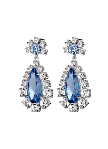 Фото Серьги LUCIA SS LIGHT BLUE/CRYSTAL Dyrberg Kern 420035 BW/BL/S
