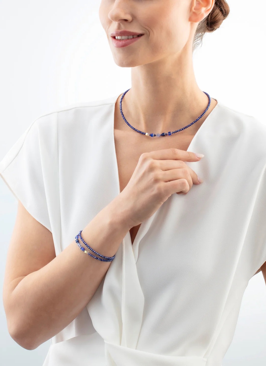 Фото Браслет 2в1 Joyful Colours Update Bracelet silver-blue Coeur de Lion 4464/30-0700