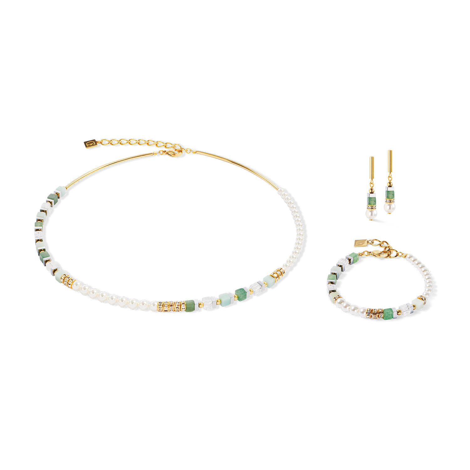 Фото Колье Fusion Offset gold green Coeur de Lion 4354/10-0500
