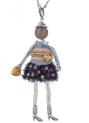 Фото Подвеска Miamelie кукла Даниеле в синем с сердцем