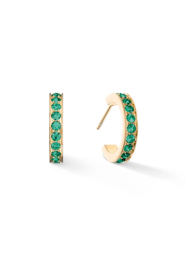 Фото Серьги Dark Green-Gold Coeur de Lion 0127/21-0549