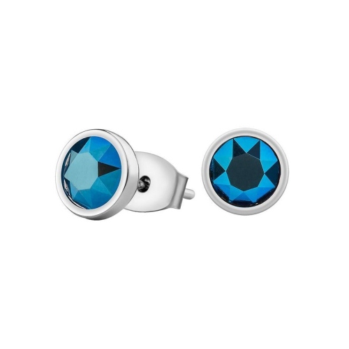 Пусеты Crystal Metallic Blue Fiore Luna SWE298 CMB S