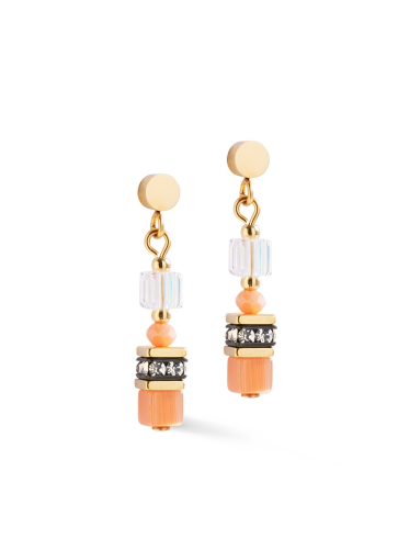 Фото Серьги Mini Cubes orange Coeur de Lion 4565/21-0200