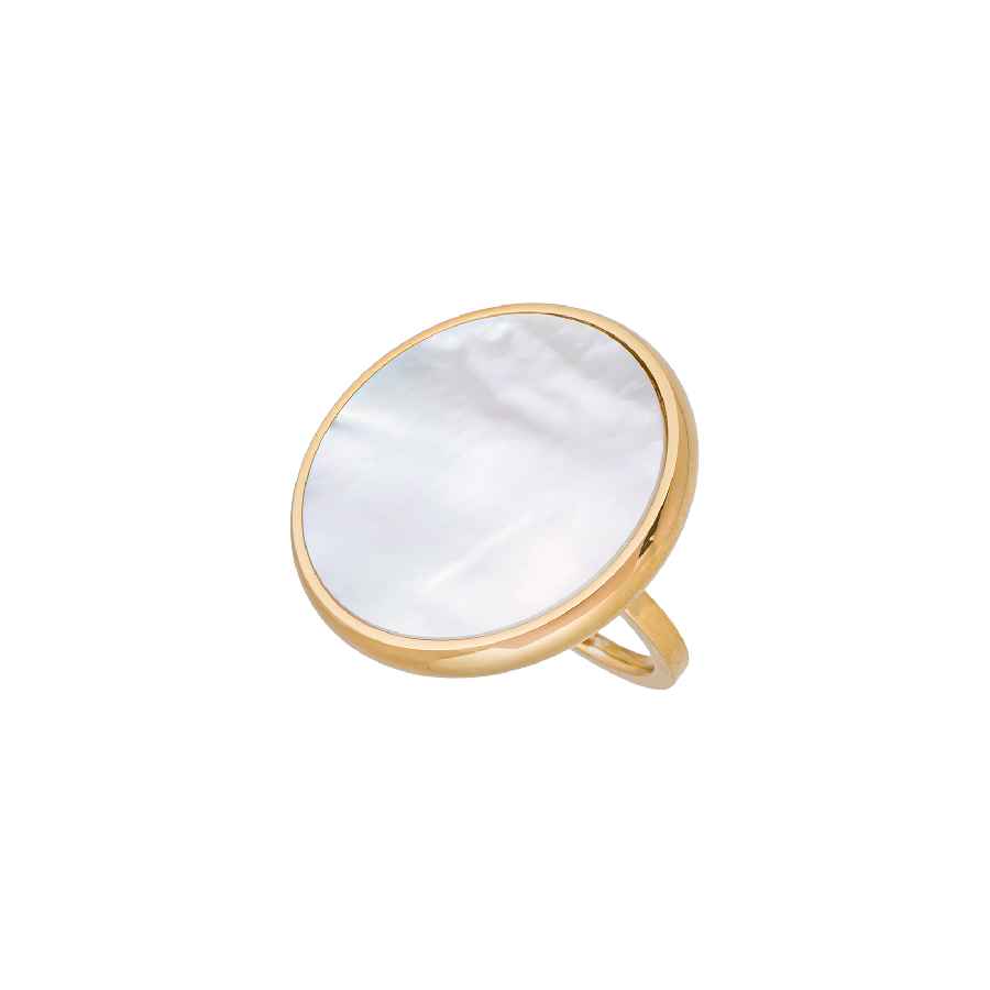 Фото Кольцо SHELL WHITE Art Deco Fiore Luna KR01734-3/8 BW/G