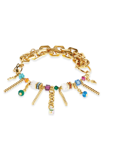 Фото Браслет Sunray Cube Couture gold multicolour Coeur de Lion 3020/30-1516