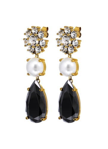 Фото Серьги MISIA SG BLACK / CRYSTAL Dyrberg Kern 470094