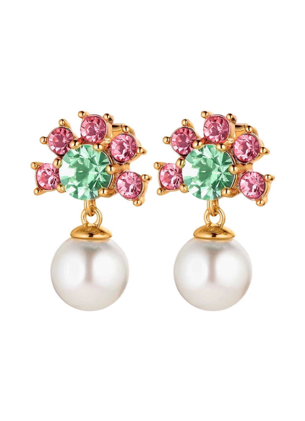 Серьги VERONICA SG ROSE/GREEN Dyrberg Kern 420026