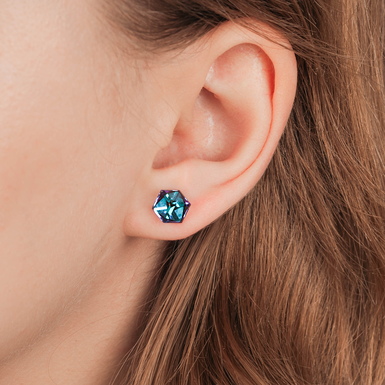 Фото Пусеты Crystal Blue Fiore Luna Classic SWE0127/2 B G