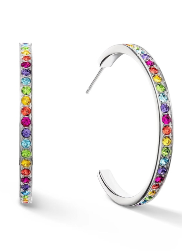 Фото Серьги-кольца Multicolour-Silver Coeur de Lion Coeur de Lion 0128/21-1517