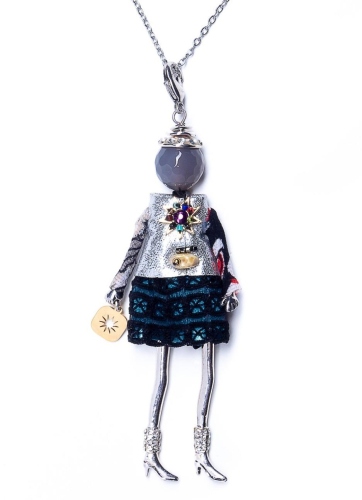 Фото Подвеска Miamelie, кукла Джианна, MiA-2202-CL0735 серебристый